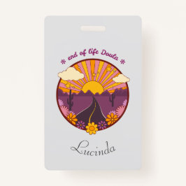 Crachá Fim de vida Doula, enfermeira de asilo