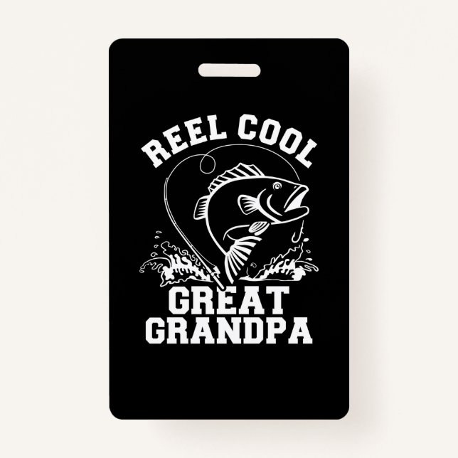 Crachá Fisher Reel Legal Excelente Avô (Frente)