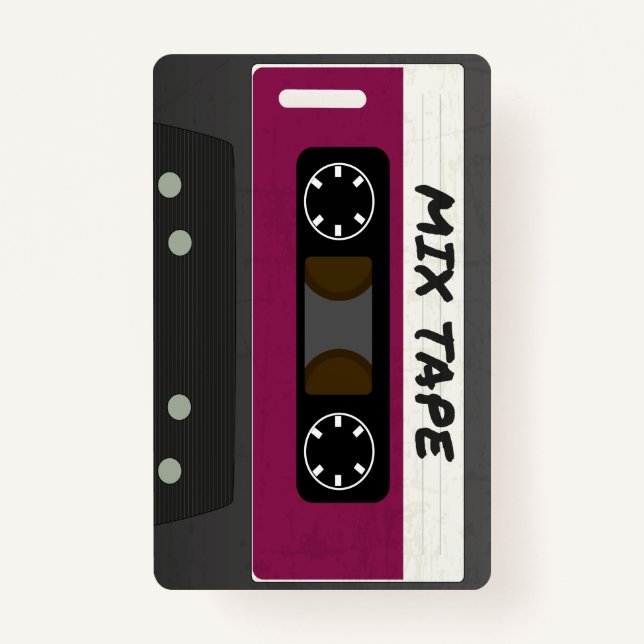 Crachá Fita de mistura roxa - Presente com inspiração ret (Frente)