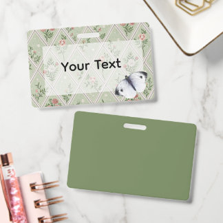 Crachá Flor de Campo Verde Vintage 