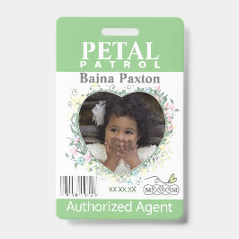 Crachá flor Menina Patrulha Petal Flores azuis