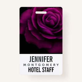 Crachá Flor Rosa vermelha Roxo-Gótica