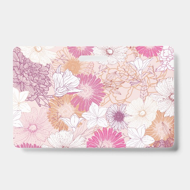 Crachá Floral Sem Sede (Frente)