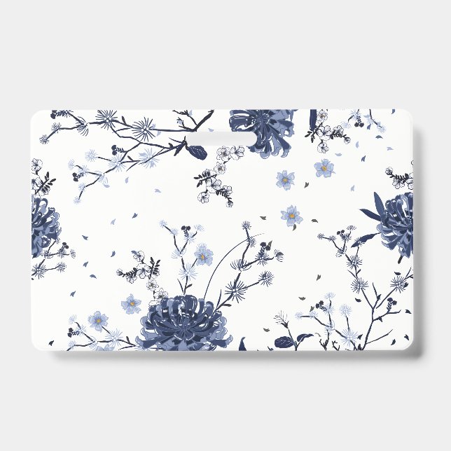 Crachá Flores azuis (Frente)