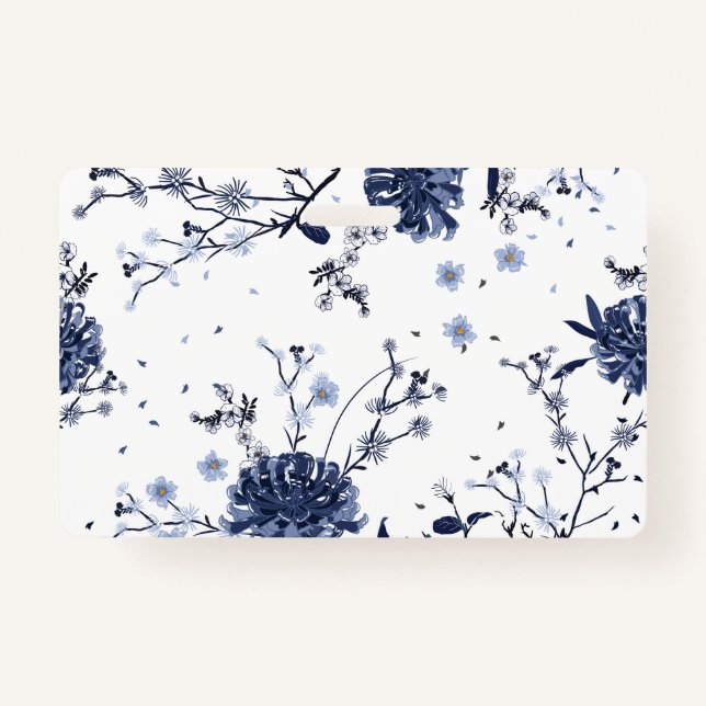 Crachá Flores azuis (Verso)