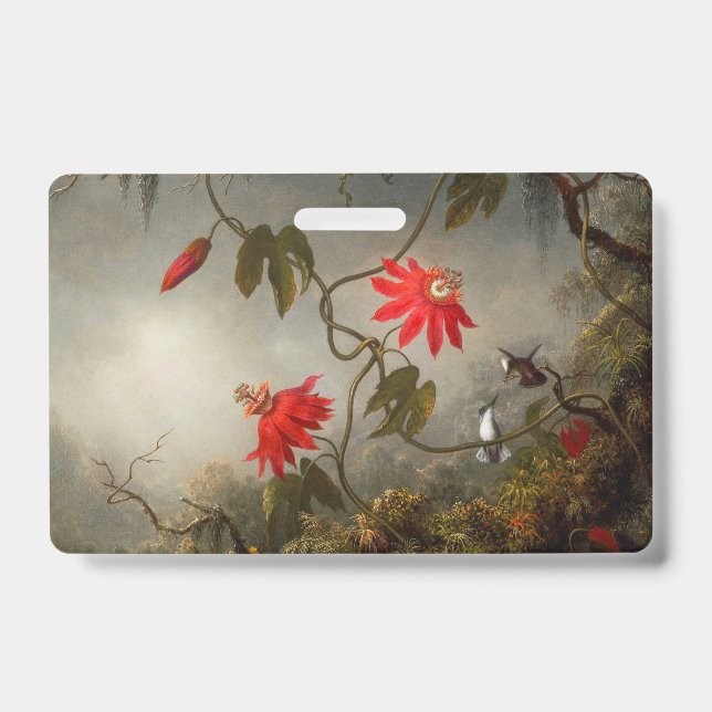 Crachá Flores de Maracujá com Beija-flores Heade (Frente)