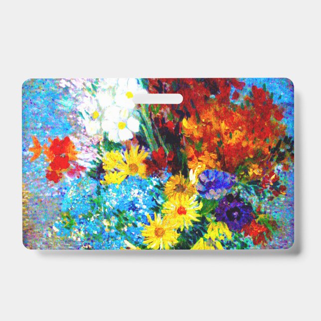 Crachá Flores de Van Gogh em um Vaso Azul (Frente)