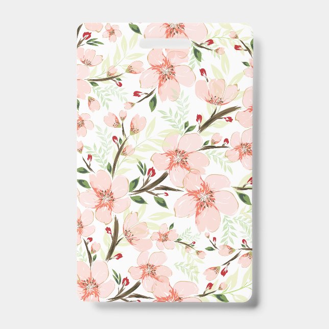 Crachá Flores rosa (Frente)