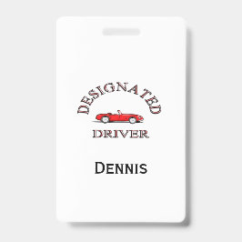 Crachá Folhas de Cadastro de Motorista Designado