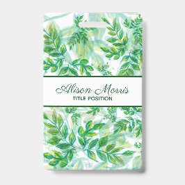 Crachá Folhas Desenhadas À Mão