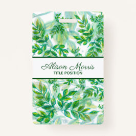 Crachá Folhas Desenhadas À Mão