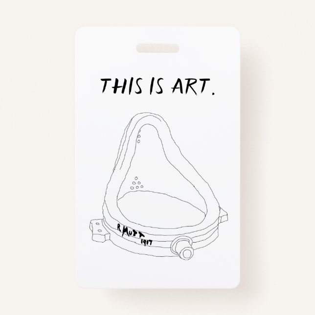 Crachá Fonte de Marcel Duchamp R. Mutt 1917 (Frente)