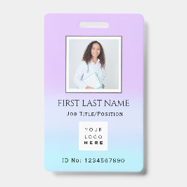 Crachá Foto de Código de Barras Terapeuta Enfermeira Méd