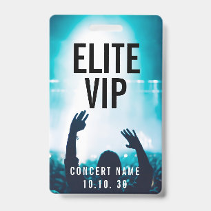 Crachá Foto de Evento VIP com Nome Personalizado de Conce