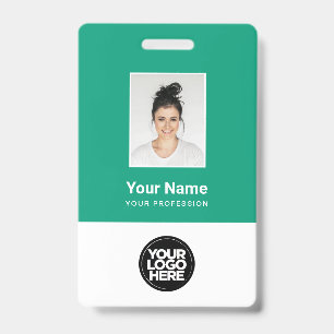 Crachá Foto de Funcionário Personalizada, Código de Barra
