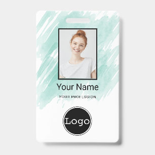 Crachá Foto de Funcionário Personalizada, Código de Barra