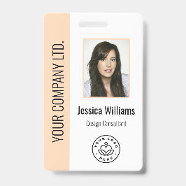 Crachá Foto de Funcionário Personalizada, Código de Barra