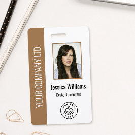 Crachá Foto de Funcionário Personalizada, Código de Barra