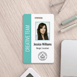 Crachá Foto de Funcionário Personalizada, Código de Barra