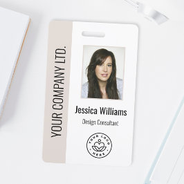 Crachá Foto de Funcionário Personalizada, Código de Barra