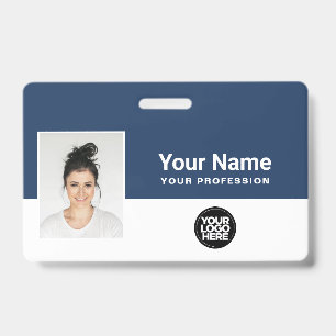 Crachá Foto de Funcionário Personalizada, Código de Barra