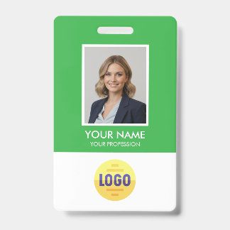 Crachá Foto de Funcionário Personalizada, Código de Barra