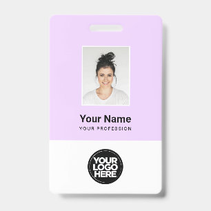 Crachá Foto de Funcionário Personalizada, Código de Barra