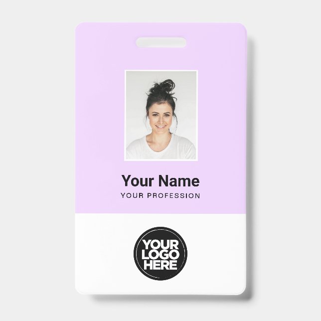 Crachá Foto de Funcionário Personalizada, Código de Barra (Frente)