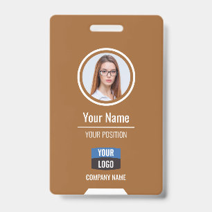Crachá Foto de Funcionário Personalizada, Código de Barra