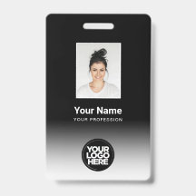 Foto de Funcionário Personalizada Gradiente Preto