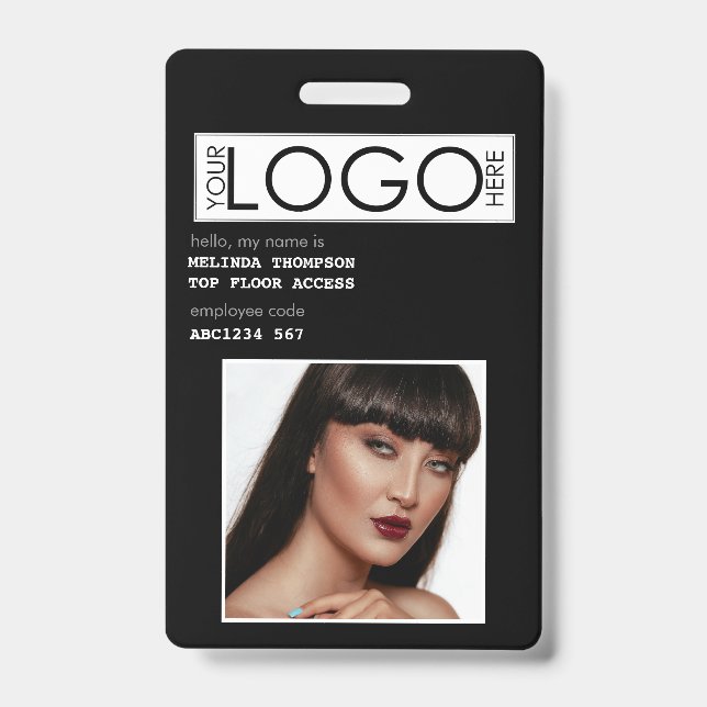 Crachá Foto de ID da Empresa de Identificação da Empresa (Frente)