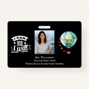 Crachá Foto de ID do professor de Funcionarios Voluntário