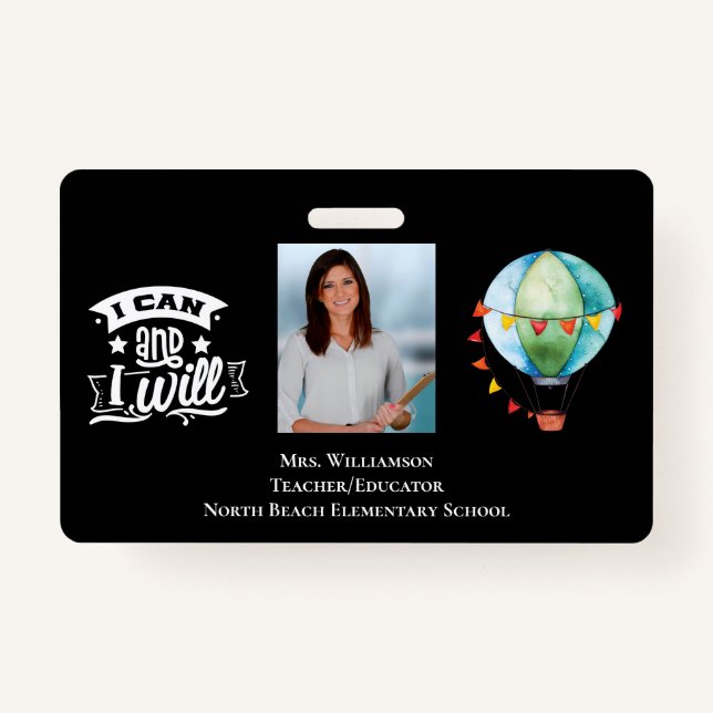 Crachá Foto de ID do professor de Funcionarios Voluntário (Frente)