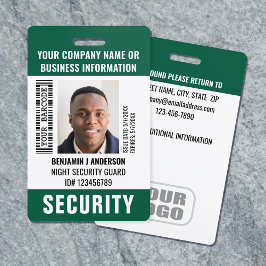 Crachá Foto de ID Personalizado de Segurança Nome Código