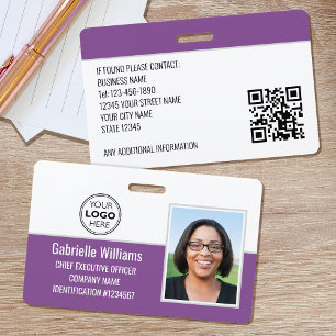 Crachá Foto de Segurança de ID de Funcionário da Empresa 