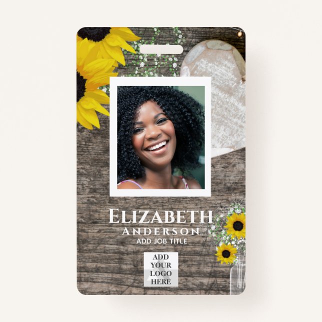 CRACHÁ FOTO DO FUNCIONÁRIO Código QR Código de bar (Frente)