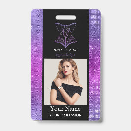 Crachá Foto do Funcionário da Boutique de Lingerie Comerc