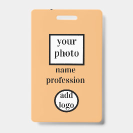 Crachá foto do funcionário do sumário,código do bar,logot