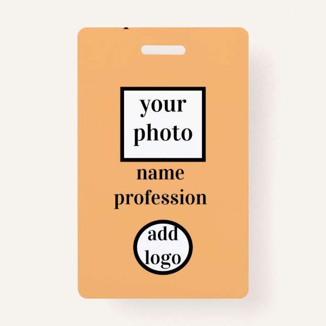 Crachá foto do funcionário do sumário,código do bar,logot (Frente)