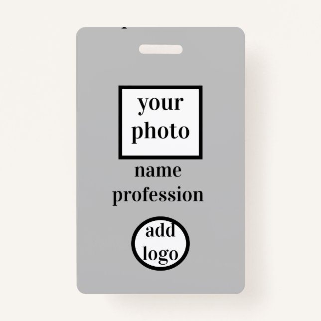 Crachá foto do funcionário do sumário,código do bar,logot (Frente)