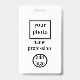 Crachá foto do funcionário do sumário,código do bar,logot