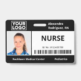 Crachá Foto do Funcionário Logotipo Código de Barras Crac