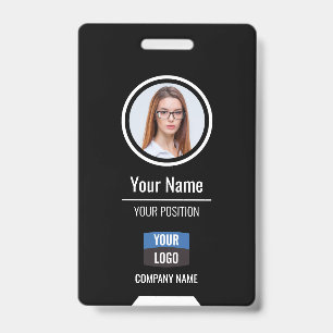 Crachá Foto do Funcionário Personalizada, Código de Barra