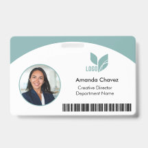 Foto do ID do funcionário com código de barras QR