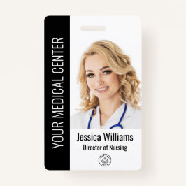 Crachá Foto do logotipo da sua empresa de assistência méd