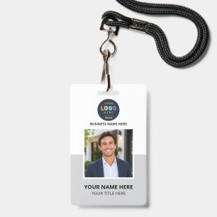 Crachá Foto e Logotipo da Empresa Empresarial