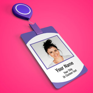 Crachá Foto E Nome Do Funcionário Personalizado Ilusão Si
