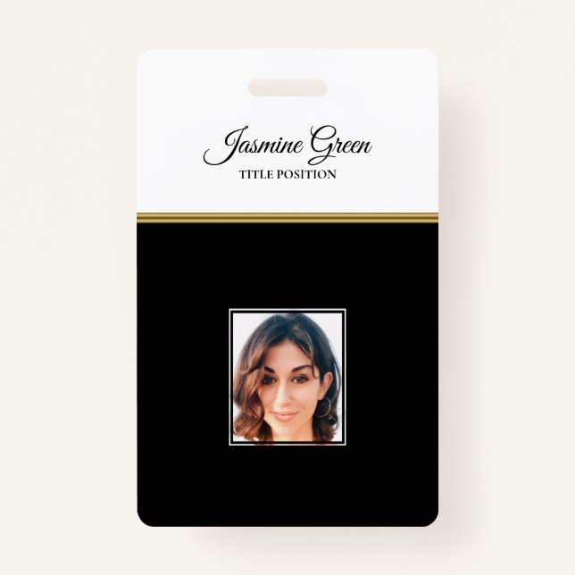 Crachá Foto Em Fundo Preto E Branco (Frente)