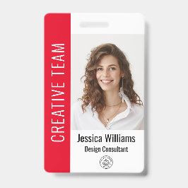 Crachá Foto Grande do Funcionário Personalizada, Código d