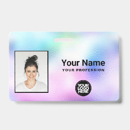 Crachá Foto Holográfica do Funcionário, Código de Barras,